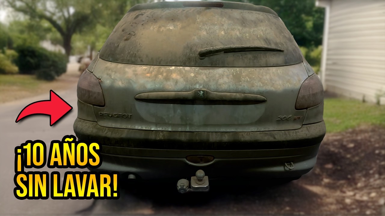 ¡10 AÑOS sin LIMPIEZA! LIMPIEZA COMPLETA de un Peugeot 206 ABANDONADO