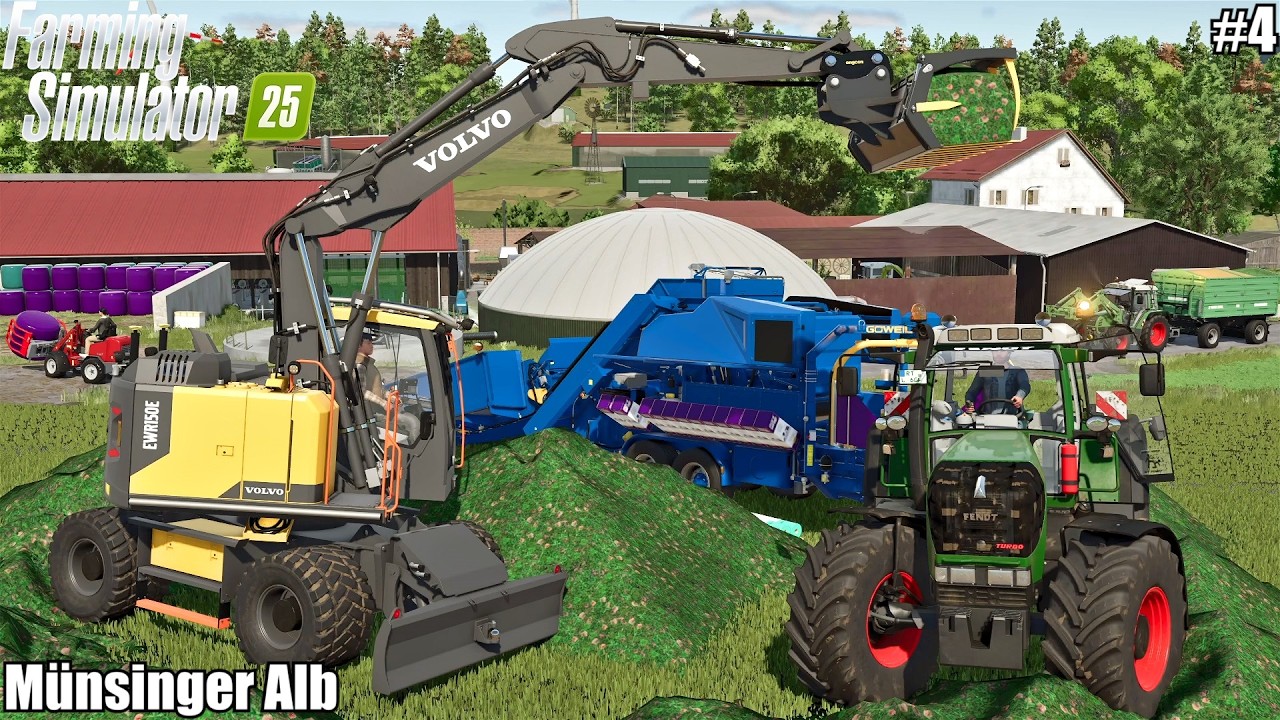 DIFFERENT WAYS TO MAKE WRAPPED CLOVER BALES  | M&uuml;nsinger Alb | Farming Simulator 25 | 4