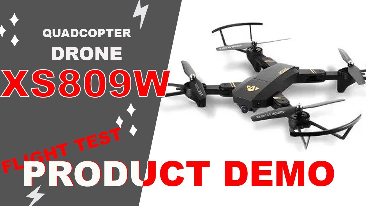 Visuo XS809W Folding FPV 720p HD Camera Drone Flight Test Review