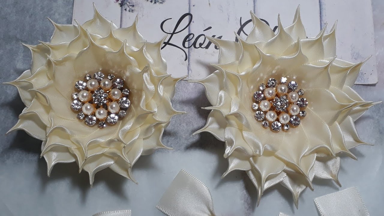 COMO HACER UNA FLOR DE LISTON EN PICOS MUY DELICADA, Mayra Leon