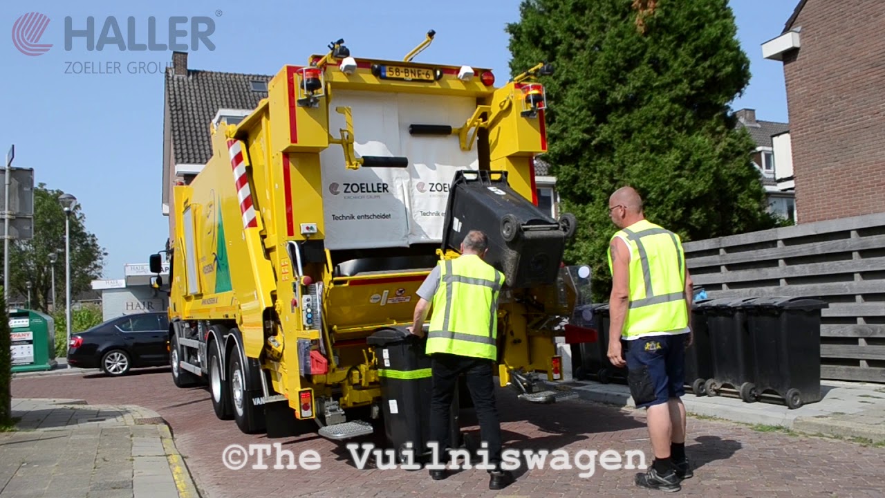 Haller hybride Vuilniswagen gemeente Woerden - Volvo Trucks Garbagetruck - Trashtruck (GoPro)