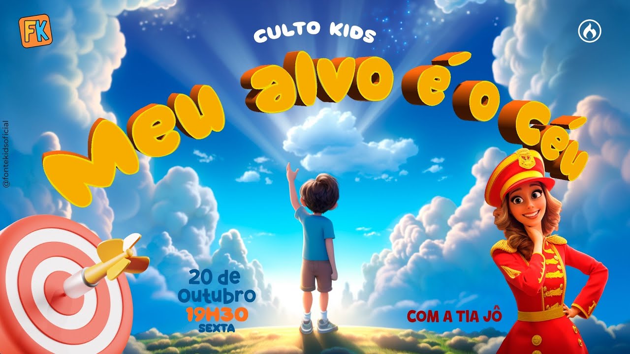 Culto Kids  | Meu alvo é o céu  | Tia Jô