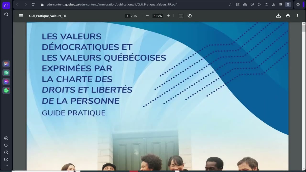 test des valeurs démocratiques et des valeurs québécoises