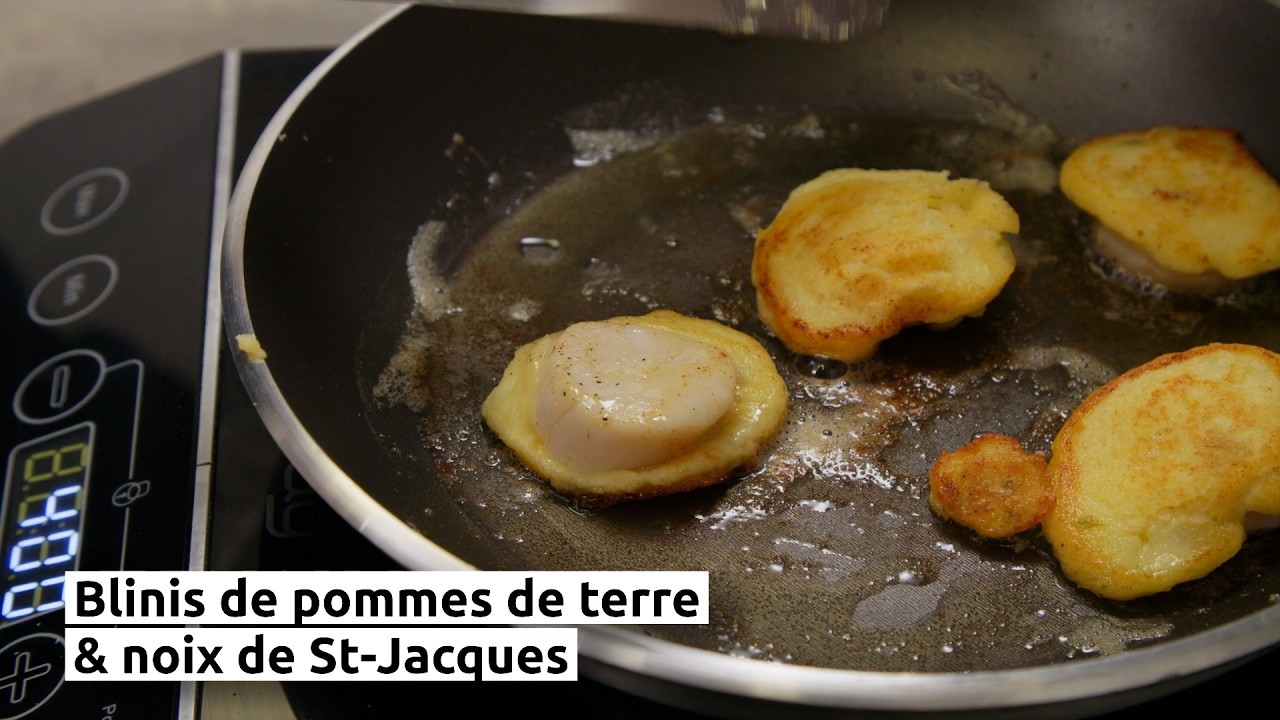 Blinis de pommes de terre & noix de St-Jacques