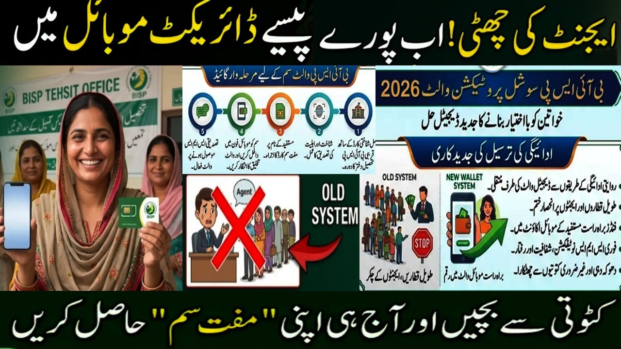BISP Wallet SIM Issuance And Payment Withdrawal - BISP Update 2026  -BISP 13500 Qist