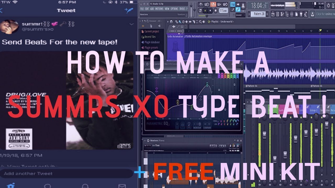 How 2 Make PluggnB : Summrs XO tutorial ! Free Midi+ Drumkit | + kan kan xangang stoopidxool