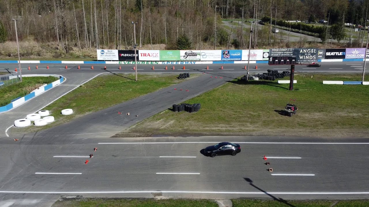 Super 6 racing at Evergreen Speedway, Intro + Drone POV + Driving POV