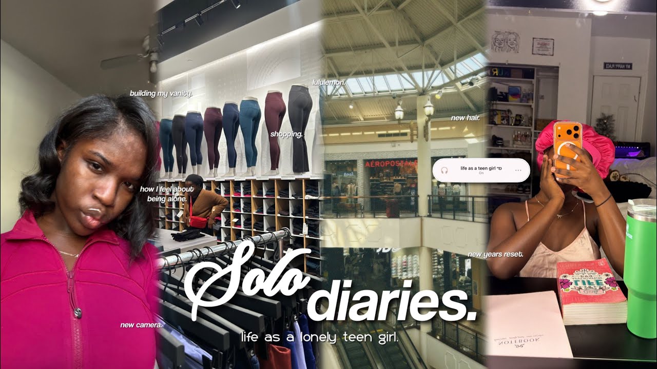 SOLO DIARIES 003 ♡︎ lululemon~shopping~new years reset~building~new vanity~new hair~ect ♡ @kaehalima