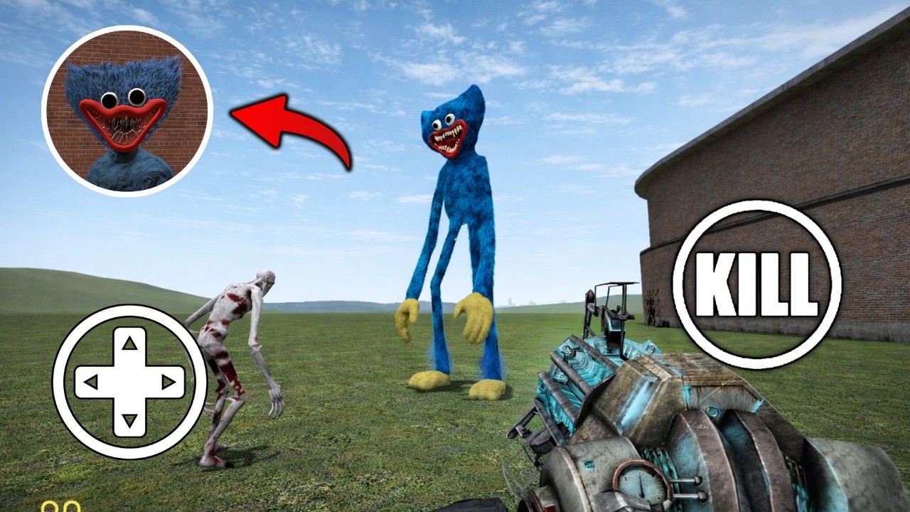 Surviving Huggy Wuggy and SCP096 Poppy Playtime Chapter 5 Garry's Mod