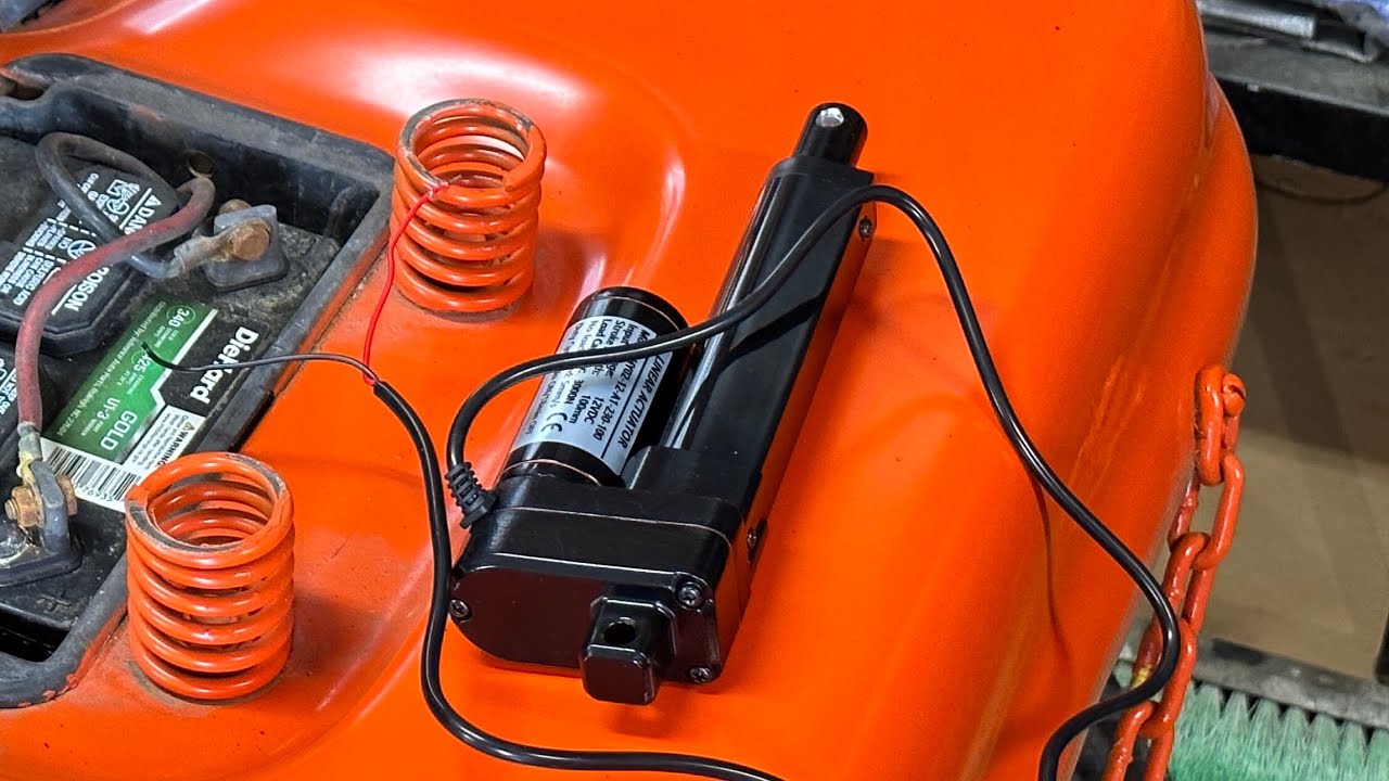 Установить линейный привод на садовый трактор