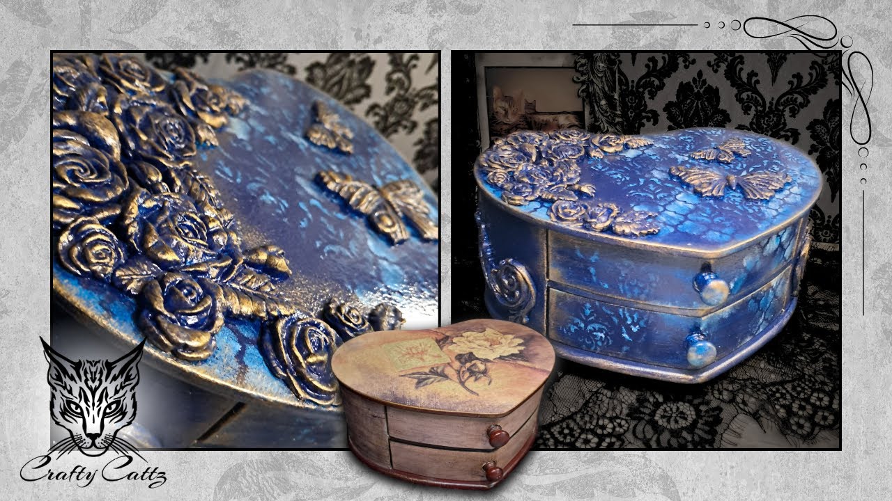 Midnight Butterfly Keepsake Box ~ From Facebook Market to Magic ~ Perfect Upcycle Project