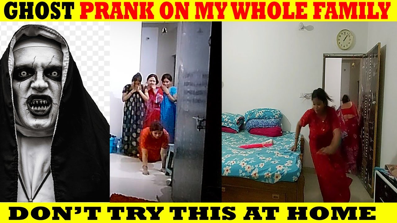 Ghost Prank on my whole family II Scary Prank II Don't try at Home II Ghost in the House II