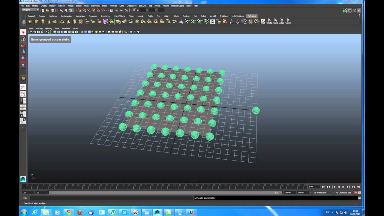object on geometry scatter