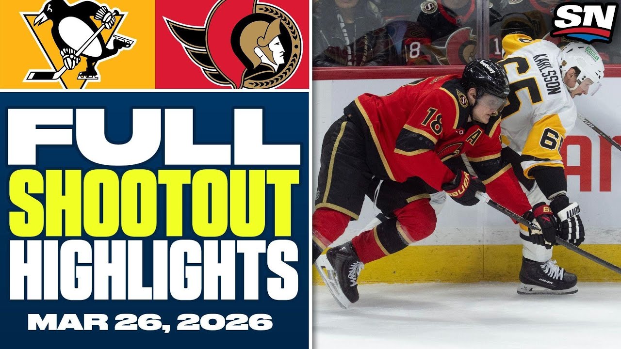 Pittsburgh Penguins at Ottawa Senators | FULL Shootout Highlights - March 26, 2026