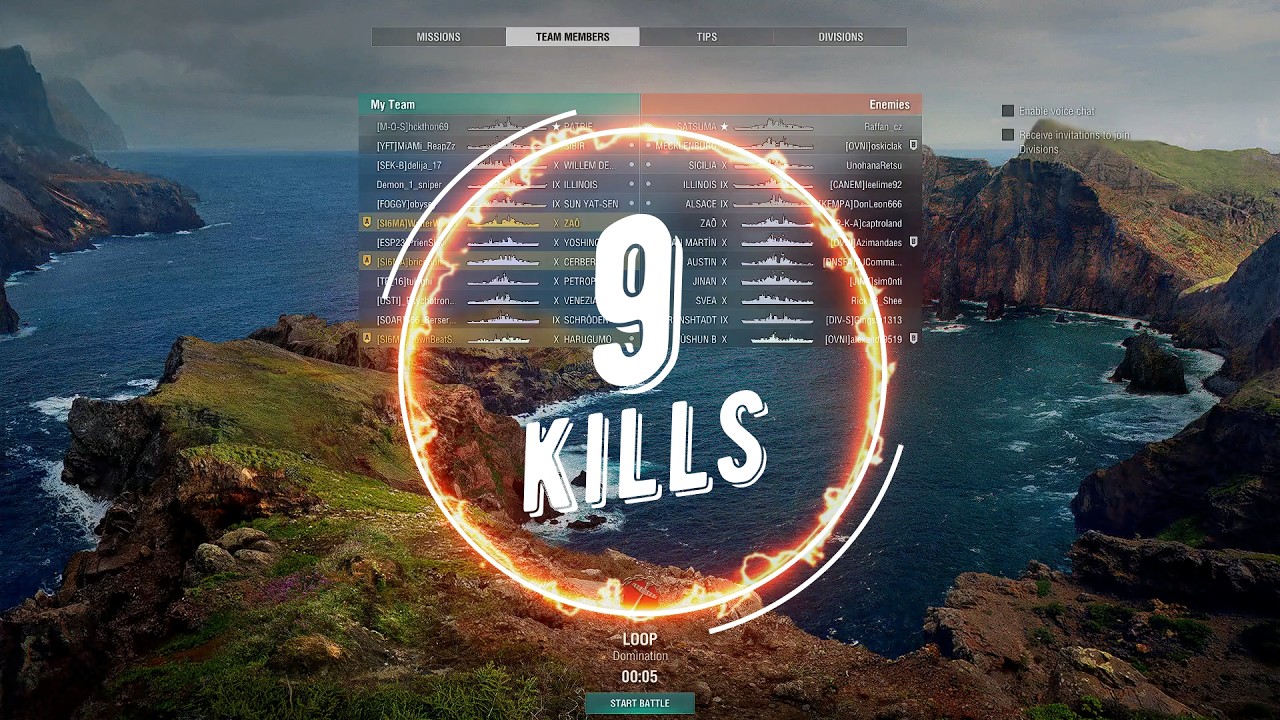 World of Warships, 9 kills, Kraken, WalterwilliamII