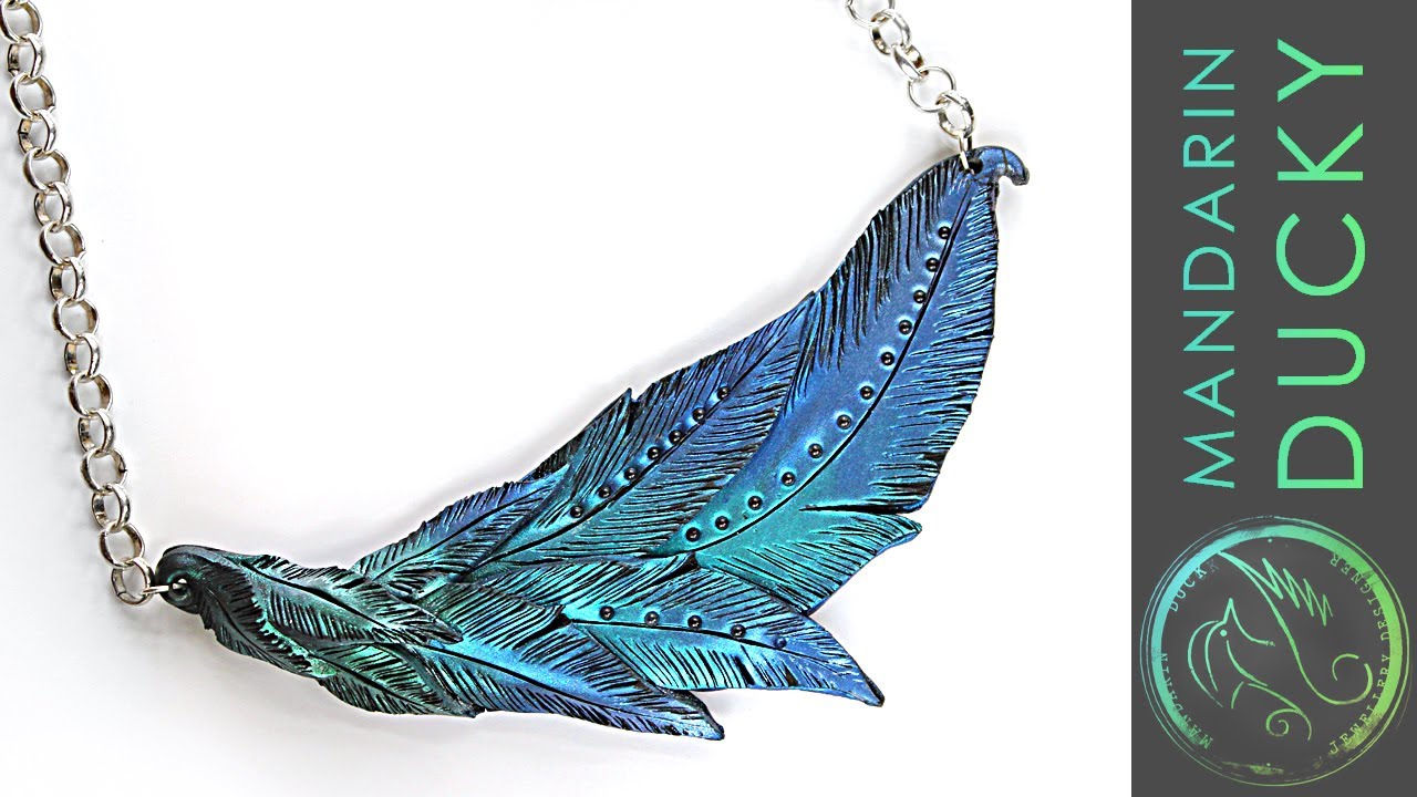 NIGHT OUT NECKLACE from Polymer Clay with Mica Powders - ポリマークレイ ; 폴리머 클레이