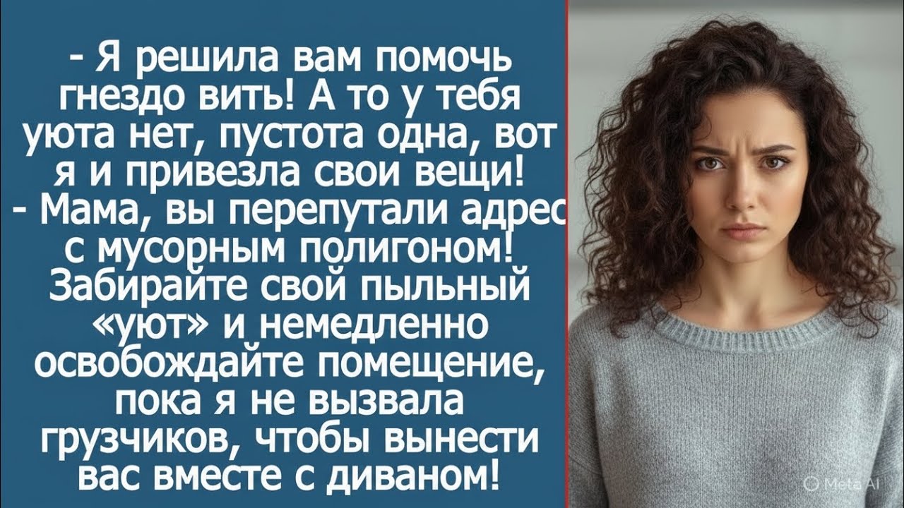 «Мама, вы перепутали адрес с мусорным полигоном! Освободите квартиру, пока я не вызвала грузчиков…»