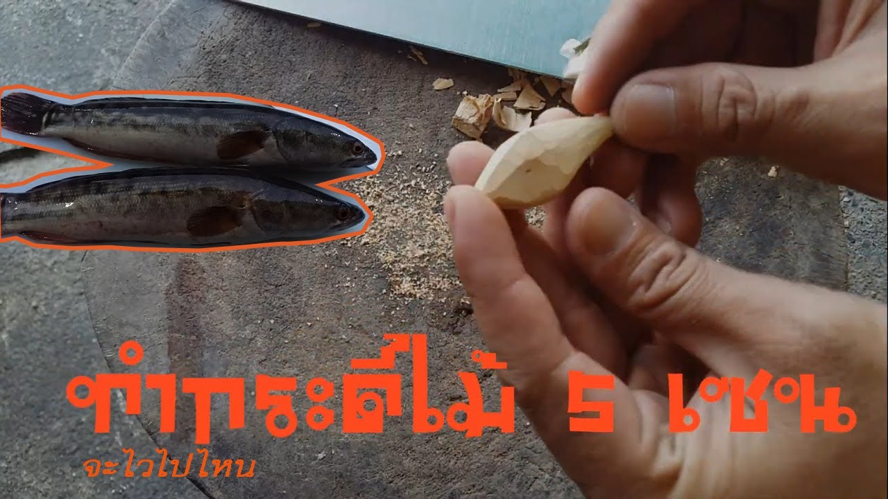 ทำเหยื่อกระดี่ไม้ตกปลาชะโดเผาฟอยล์ I making Lure