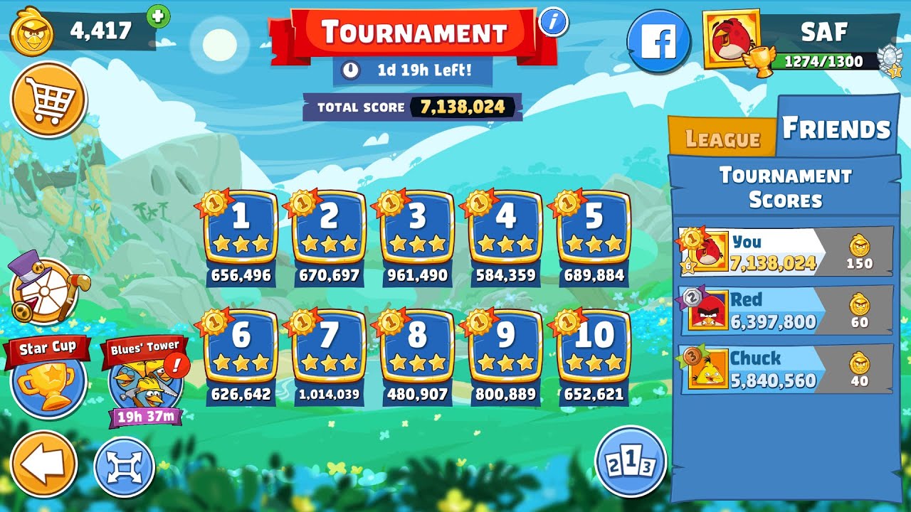 Angry Birds Friends. Tournament (15.08.2024). All levels 3 stars. Passage from Sergey Fetisov