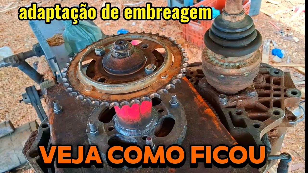 adaptação de embreagem para trator caseiro PARTE 2