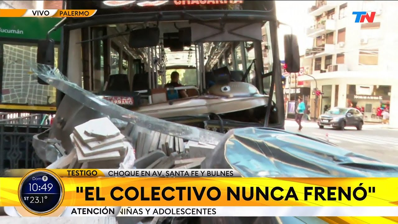 PALERMO: Un colectivo de la línea 39 chocó y dejó un saldo de 14 heridos. Dió positivo en cocaína.