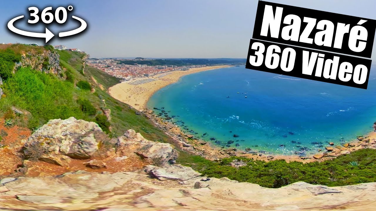 360 video: Nazar&eacute; Portugal Cliffs and Base Jump