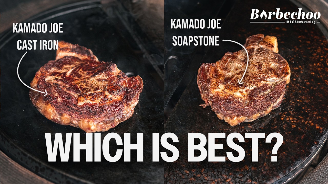 Kamado Joe Soapstone vs Cast Iron Griddle | Which is best for Steak | Barbechoo
