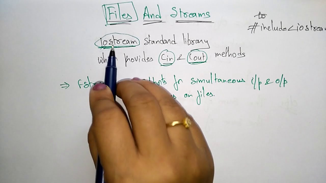 Files and Streams | Part-1/3 | ifstream | fstream | ofstream | OOPs in C++ | Lec-42 | Bhanu Priya