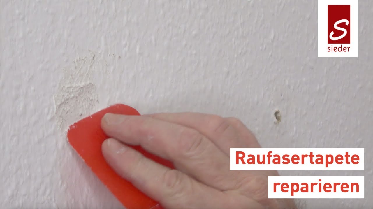 Raufasertapete reparieren | Raufaser reparieren | Bohrl&ouml;cher ausbessern