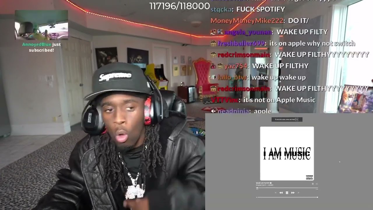 KAI CENAT REACTS TO WAKE UP F1LTHY | PLAYBOI CARTI FT TRAVIS SCOTT