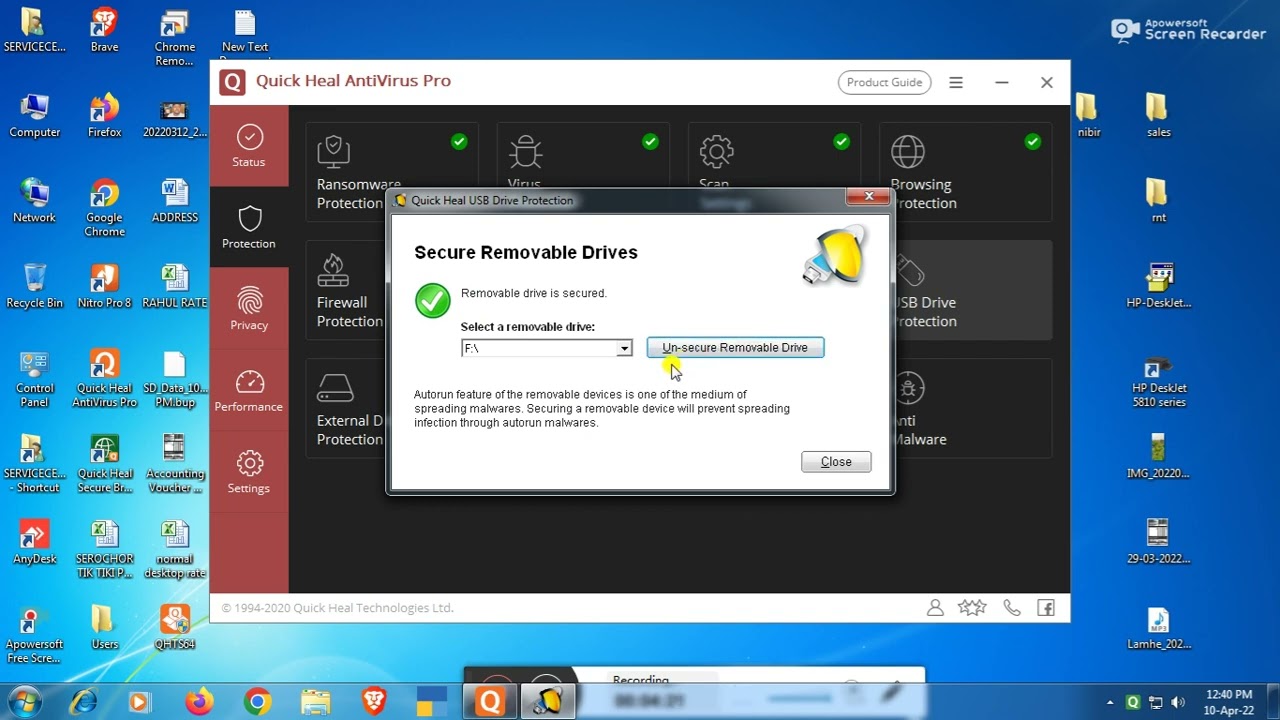 Quick heal USB Drive Protection |Quick heal External Drive Protection |Quick heal Autorun Protection