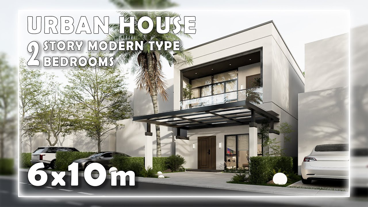 6x10m Cozy 2 Story Urban House | 2 Bedrooms Full House Tour 🏡 With 2D Layout Floor Plan