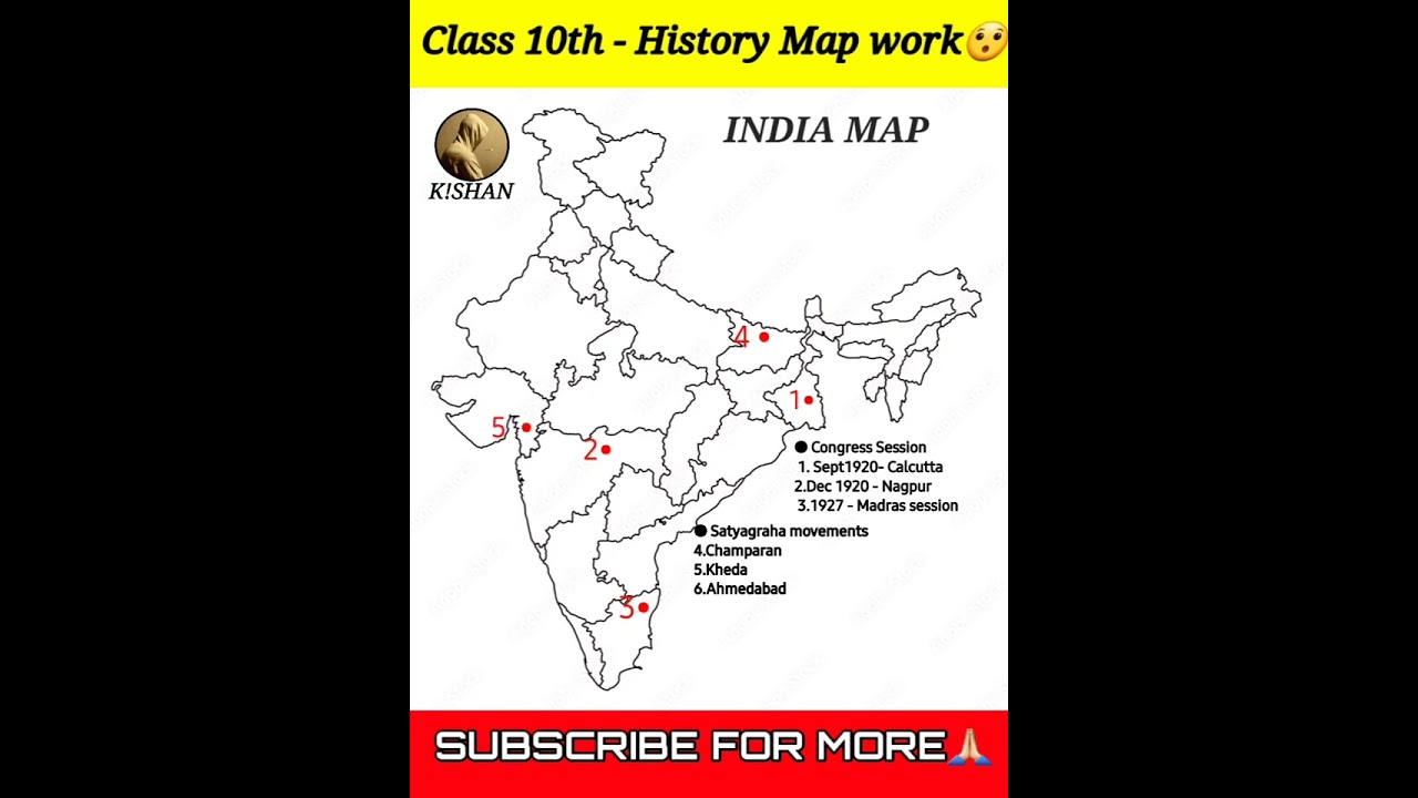 Class 10th History Map Work 😯 II very Important II #shortvideo #shorts