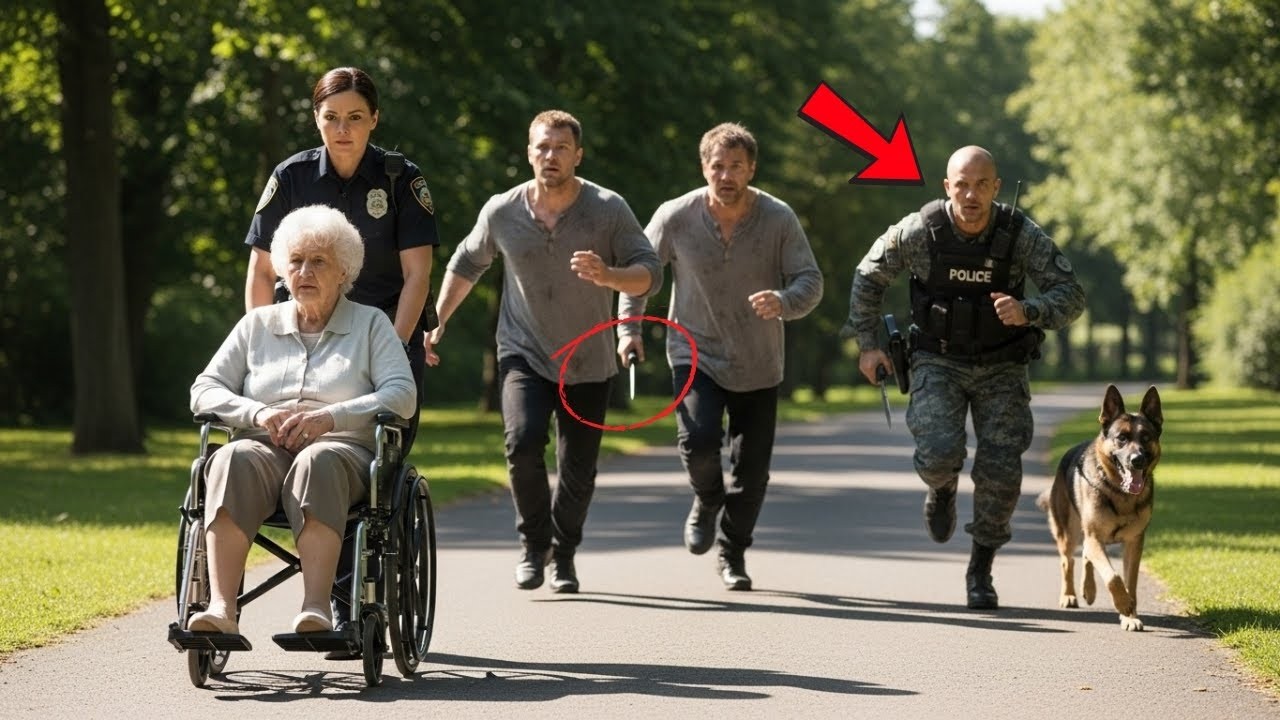Two Thugs Corner a Policewoman and Old Lady — Until a Navy SEAL and His K9 Emerge from the Shadows