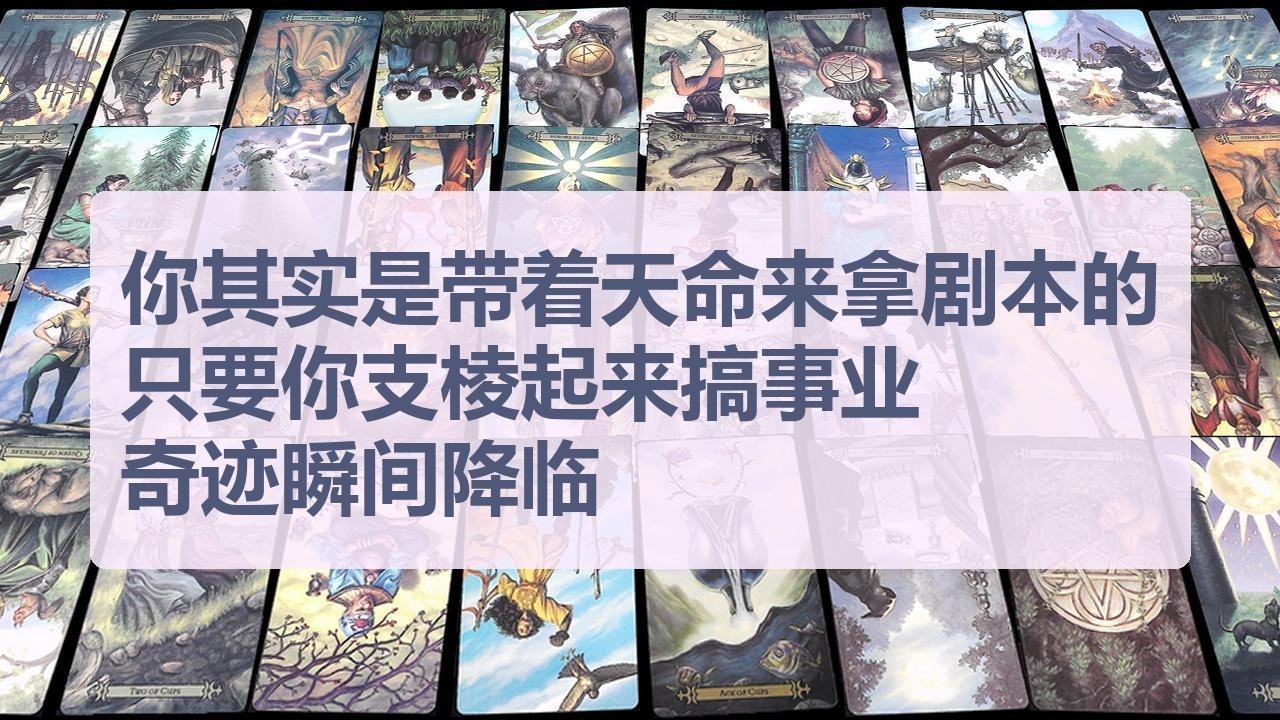 Tarot✨别让烂人挡了你的财路，你其实是带着天命来拿剧本的，只要你支棱起来搞事业，奇迹瞬间降临！