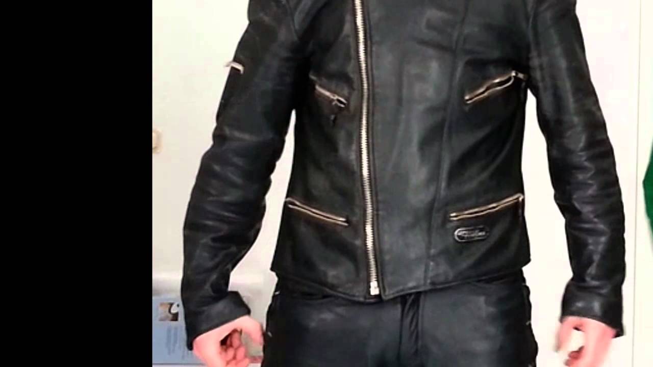 Lederboy in Leatherjeans and Leatherjacket - Lederboy in Schnürlederjeans und Lederjacke