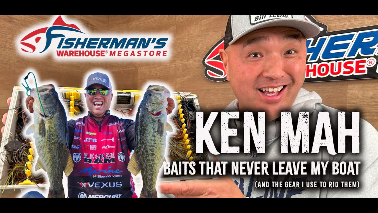 KEN MAH - LARGEMOUTH BASS - 3 BAITS THAT NEVER LEAVE MY BOAT - TIPS - TECHNIQUES  & GEAR SUGGESTIONS