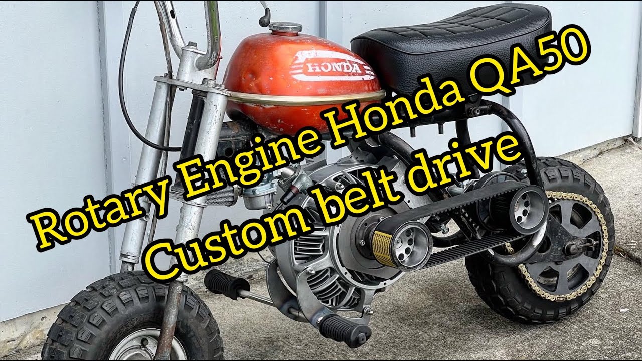 Honda QA50 с роторным двигателем — изготовление ременного привода на заказ