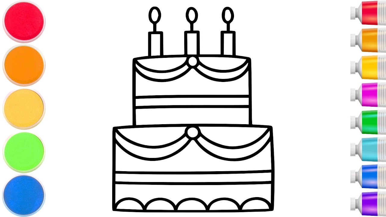 How to Draw a Birthday Cake | Easy Step by Step Tutorial
