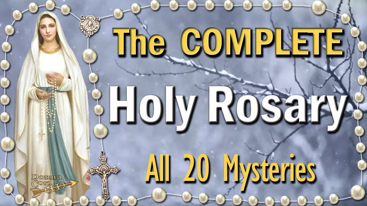 All 20 Mysteries of the HOLY ROSARY Complete, Scenic WINTER SNOW with Scriptural Meditations