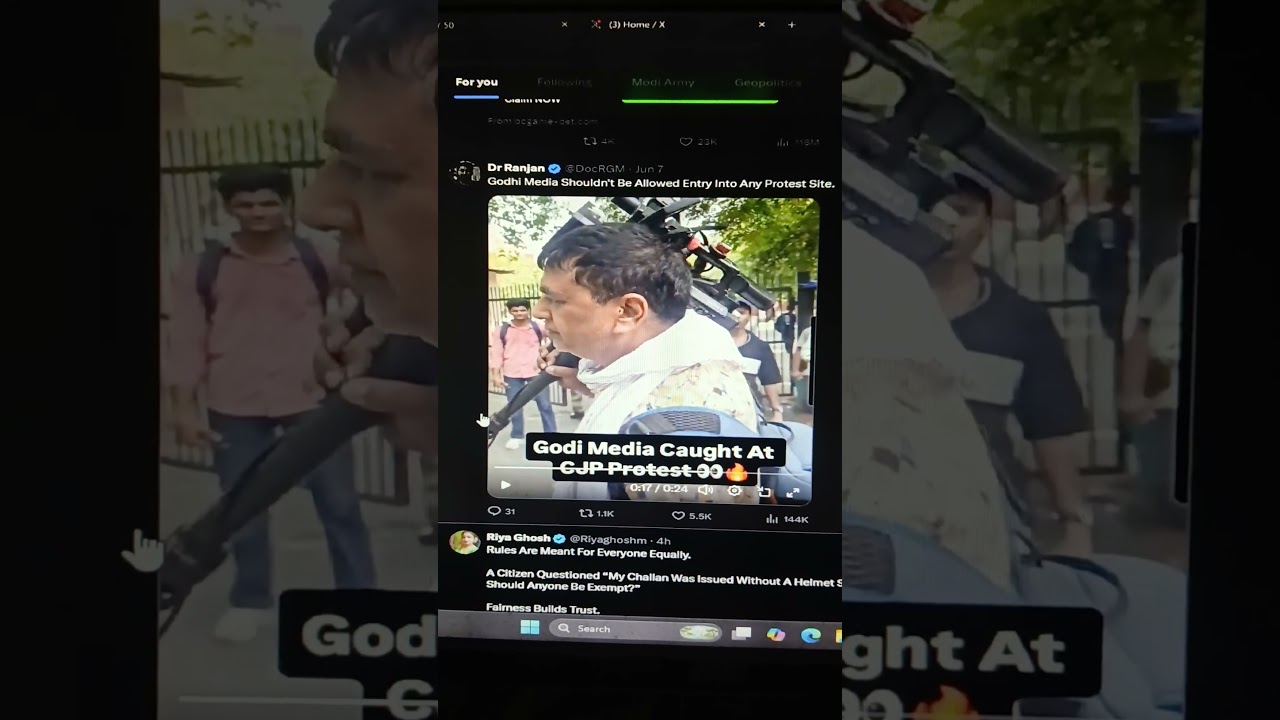 godi media  caught at cjp protest