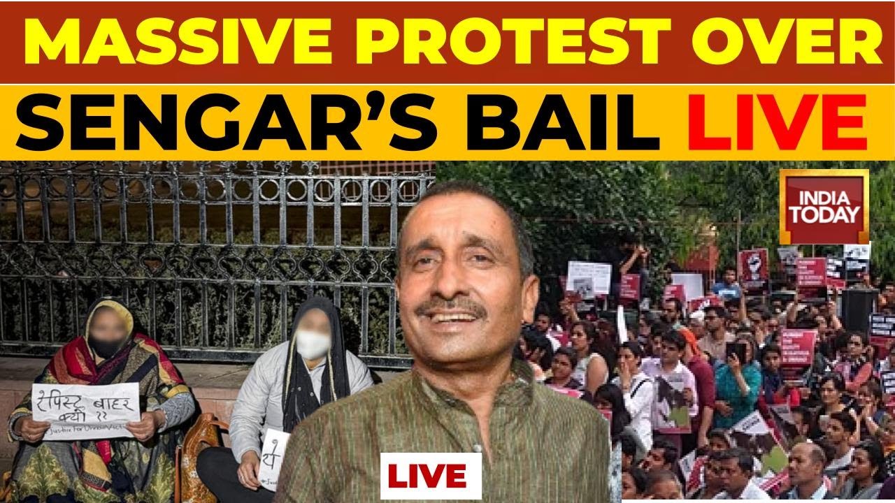 Unnao Case News LIVE | Massive Protest In Delhi Over Kuldeep Sengar's Bail | Unnao Protest News LIVE