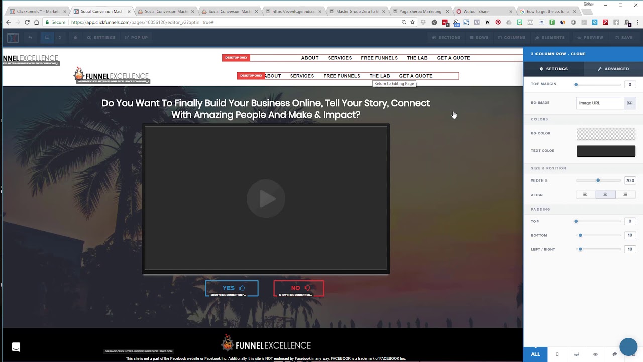 How To Make Full-Width Rows In ClickFunnels Part 2/2