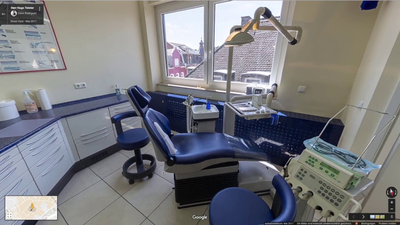 Zahnarztpraxis Hugo Teister als virtueller 360° Panorama Rundgang in Google Street View!
