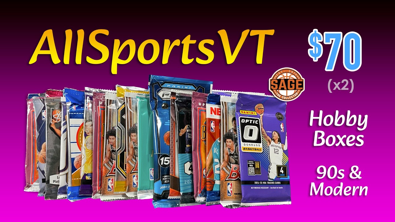Хобби-боксы AllSportsVT с баскетбольными карточками за $70 🔥 Наборы 90-х + современные паки