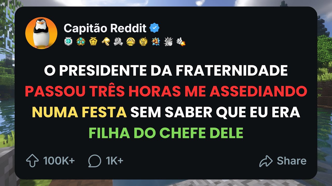 (Hist&oacute;ria Completa) O presidente da fraternidade me assediou por tr&ecirc;s horas na festa...