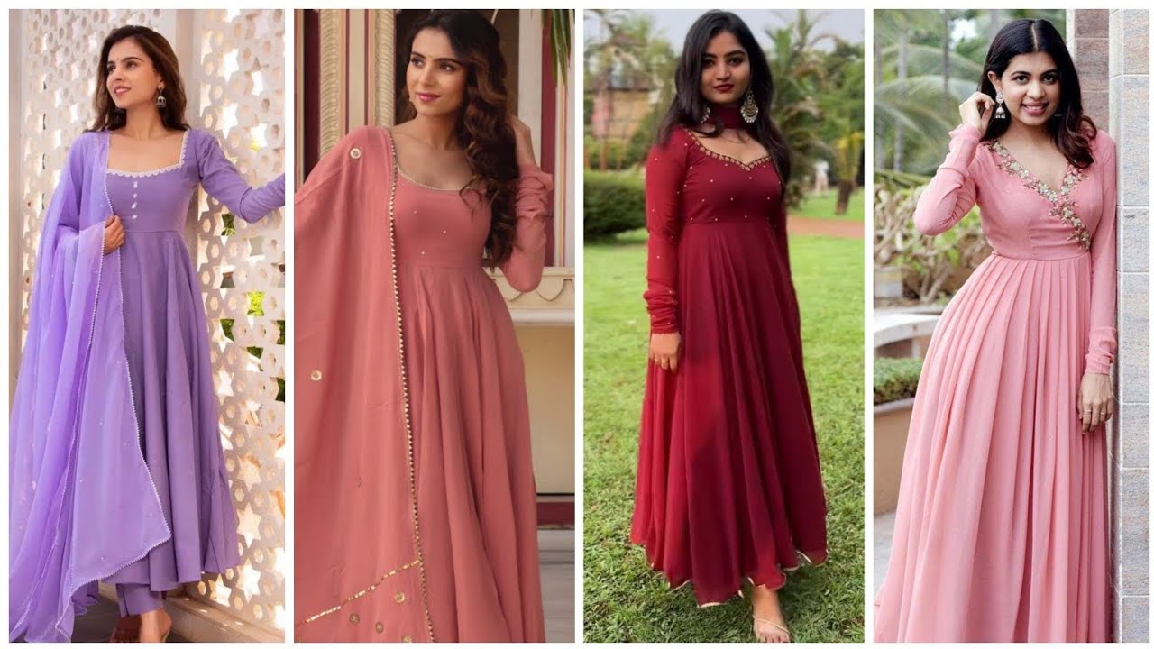 2024 letest red colour anarkali suit design | partywear anarkali suit design | inspire the dress 