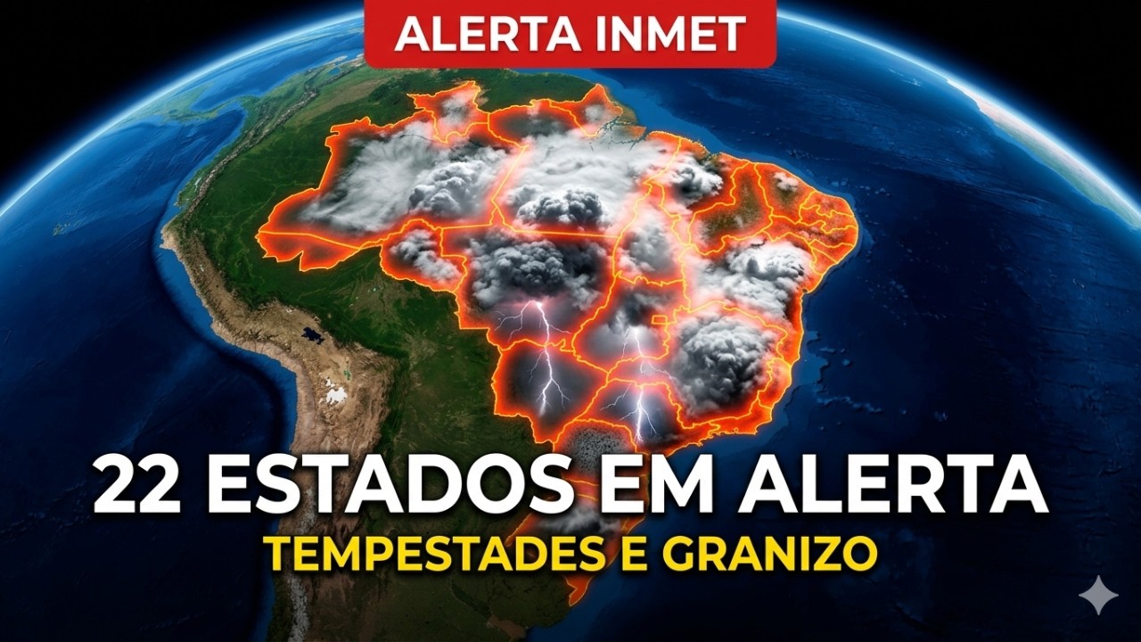 Brasil em alerta: tempestades, raios e granizo atingem todas as regiões