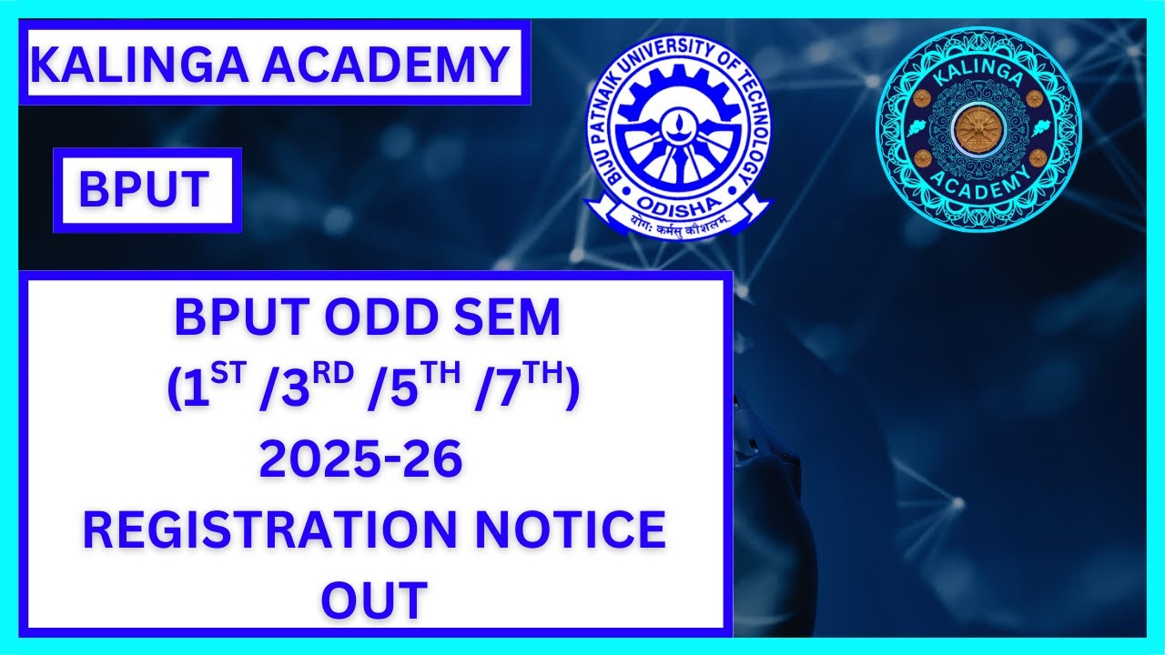 BPUT ODD SEM REGISTRATION NOTICE #bput #odisha #odia 