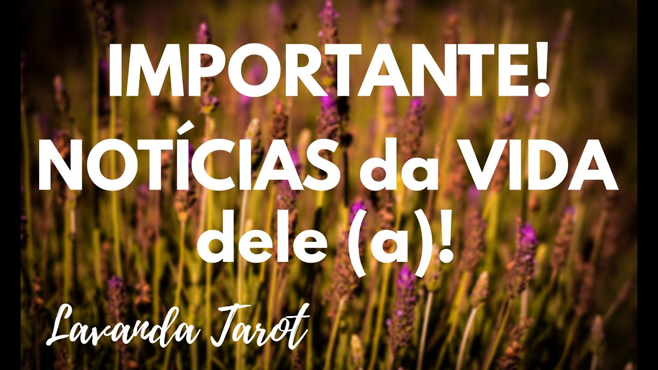 #tarot 💜🪻IMPORTANTE! NOTÍCIAS da VIDA dele (a)!💜🪻